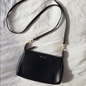 Authentic Crayons Black Saffiano Crossbody Bag